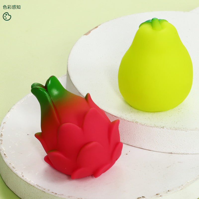 Realistic Fruit Squeezable Baby Bath Toy