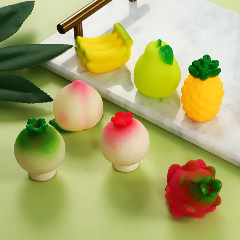 Realistic Fruit Squeezable Baby Bath Toy