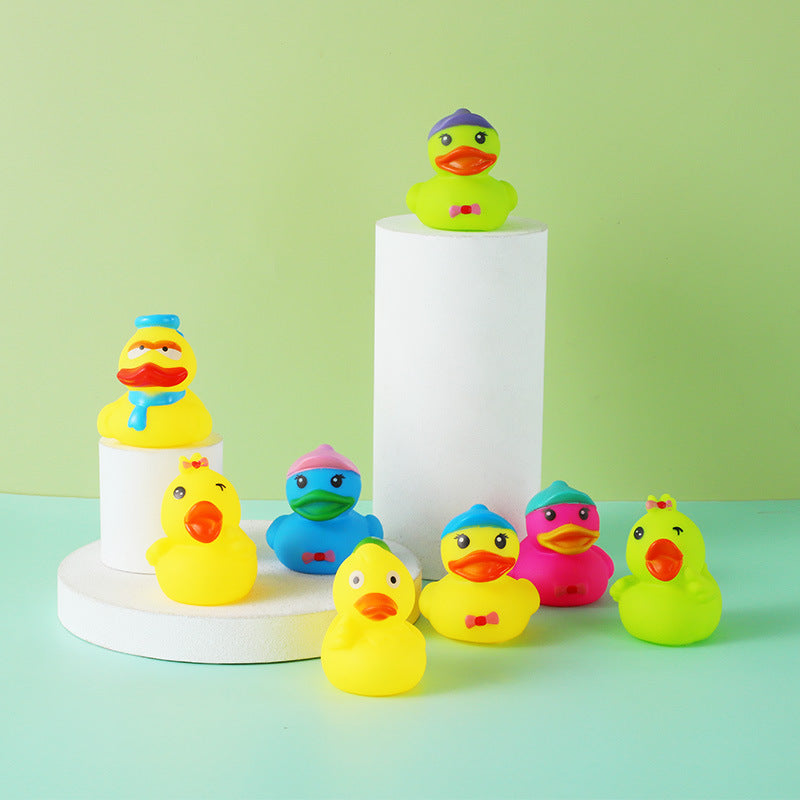 Colorful Rubber Ducklings for Playing in the Water