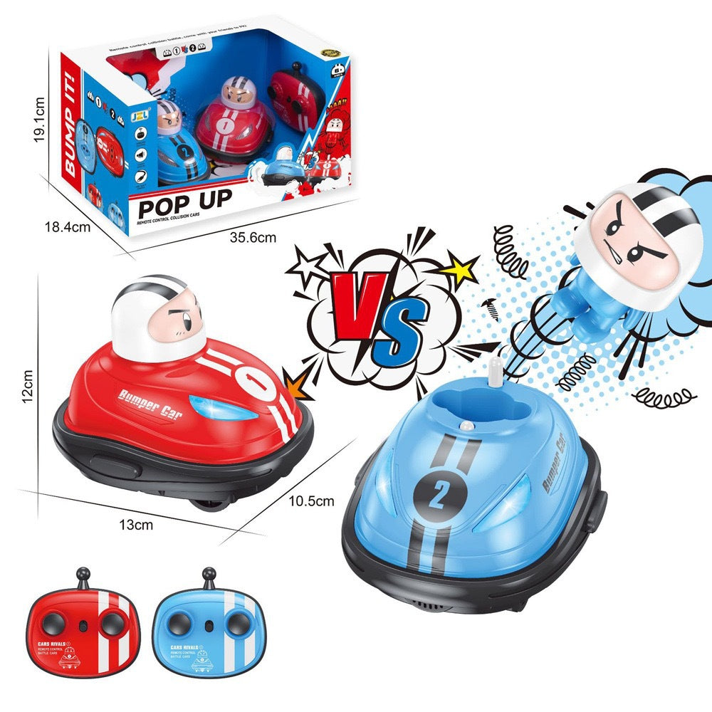Cartoon Remote Control Bumper Cars For Two Players