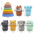 Baby Hand-held Ball Stacking Toy Bathroom Soft Rubber Ball Animal