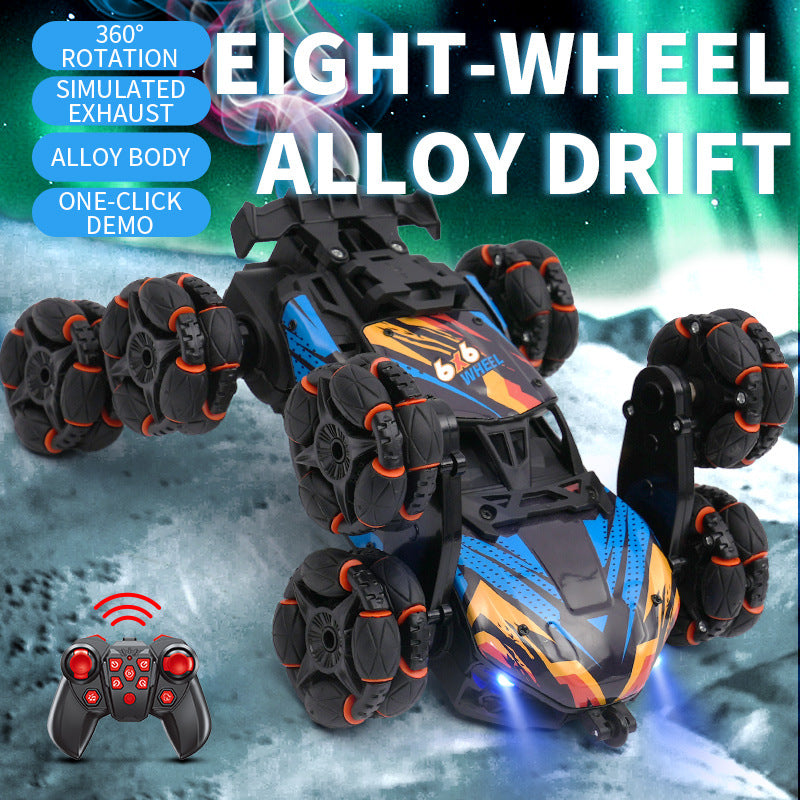 Six-Wheel Alloy Spray Car Remote Control Toy Car